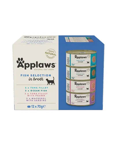 APPLAWS Cat Multipack Fish Collection hrana umeda pentru pisici 12 x 70g