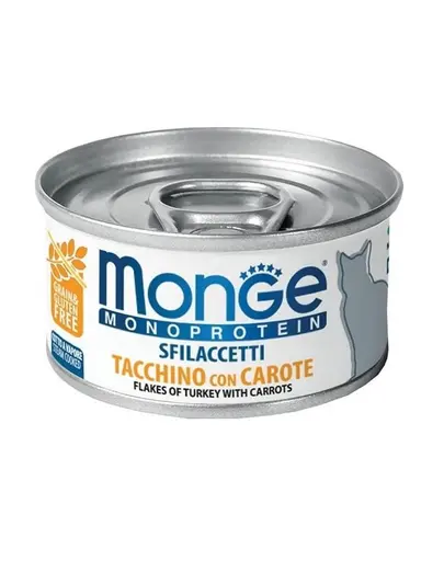 MONGE Monoprotein Cat hrana umeda pentru pisici, curcan si morcov 80g