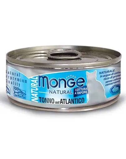 MONGE Natural Cat hrana umeda pentru pisici, cu ton din Atlantic 80g