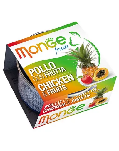 MONGE Fruit hrana umeda pentru pisici, cu pui si fructe 80 g