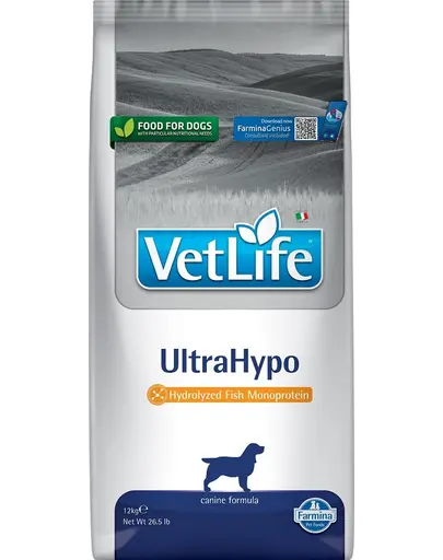 FARMINA Vet Life Ultrahypo Dog 12 kg Hrana uscata caini cu alergii alimentare