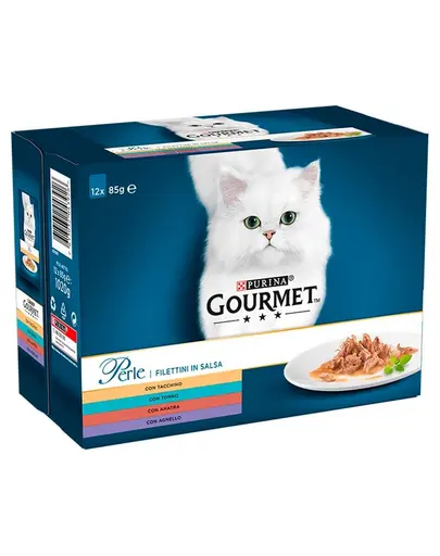GOURMET Perle Collection Hrana umeda in sos pentru pisici adulte 12x85g