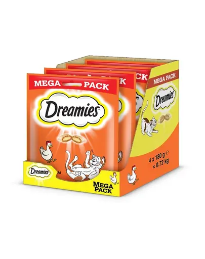 DREAMIES Mega Pack 4x180 g snack cu pui pentru pisici