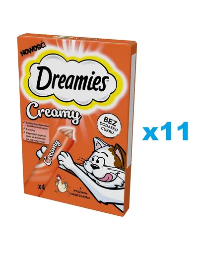 DREAMIES Creamy recompensa cremoasa pentru pisici 44x10 g cu pui
