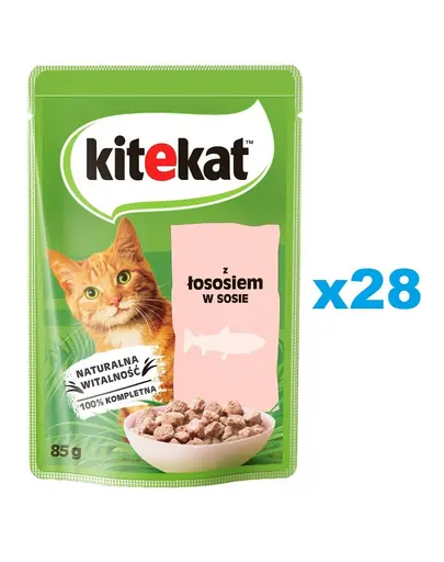 KITEKAT somon in sos 28x85 g hrana pisici adulte