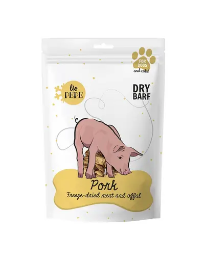 PAKA ZWIERZAKA PEPE Freeze-dried file de porc pentru caini si pisici XL 180g liofilizat