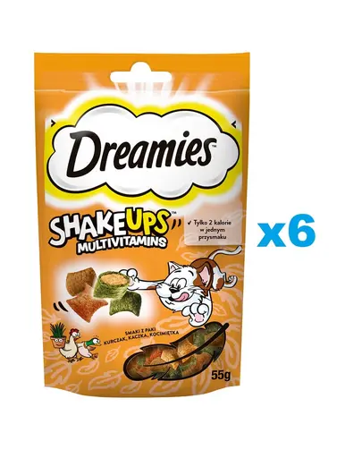 DREAMIES ShakeUps Multivitamins 6x55g recompense pisici