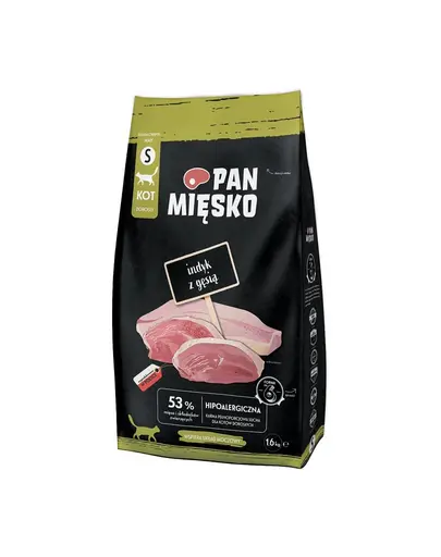 PAN MIESKO mancare pentru pisici S 1,6 kg curcan si gasca
