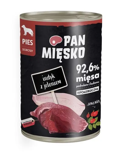 PAN MIESKO curcan si caprioara hrana caini 400 g