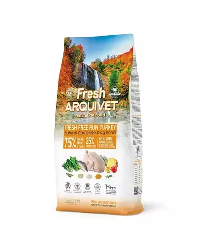 Mancare pentru caini ARQUIVET Fresh semi-umeda 10 kg curcan si peste oceanic