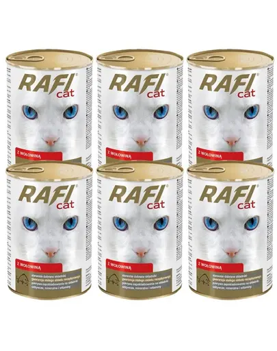 DOLINA NOTECI Rafi Adult Conserve pentru pisici adulte, cu vita 6x415 g