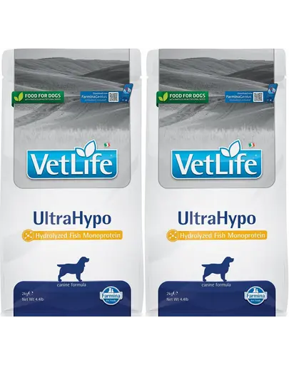 FARMINA Vet Life Ultrahypo - Hrana uscata caini cu intoleranta alimentara 2x 2 kg
