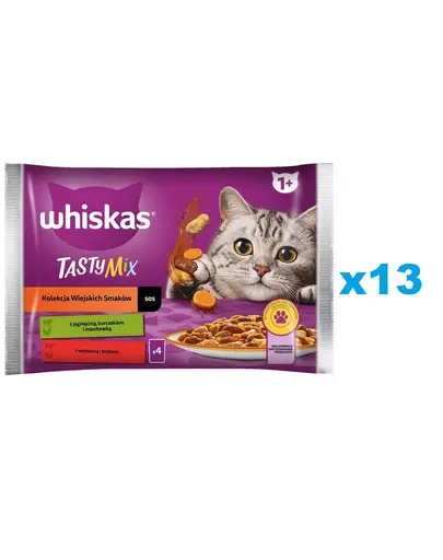 Plicuri WHISKAS pentru pisici Adult 52x85g Rural Flavours miel, pui si morcovi, carne de vita si pasare