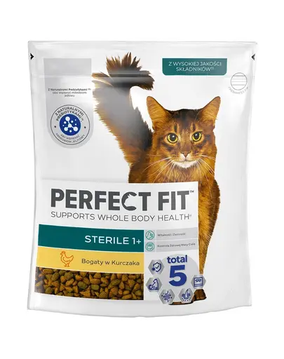 PERFECT FIT Steril 1+ 750g Mancare uscata pentru pisici sterilizate, bogata in pui