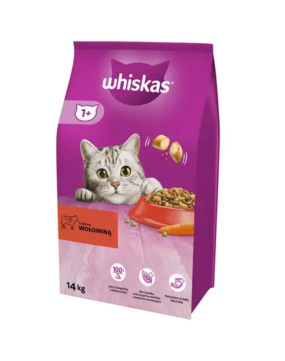 WHISKAS Adult vita 14kg + WHISKAS Adult 12x400 g vita in sos hrana pisici