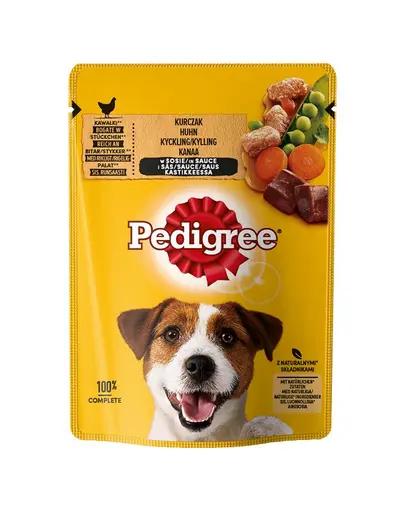 PEDIGREE Adult plic 100g hrana umeda pentru caini adulti bucati de pui si legume in sos