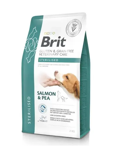 BRIT Veterinary Care Dog Gluten Grain free Sterilised 2 kg hrana pentru caini sterilizati