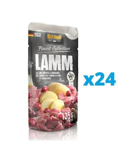 BELCANDO Finest Selection hrana umeda caini adulti, cu miel si cartofi 24x125 g