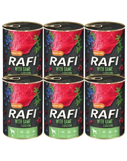 DOLINA NOTECI RAFI Game cu vanat, conserva hrana caini 6x400 g