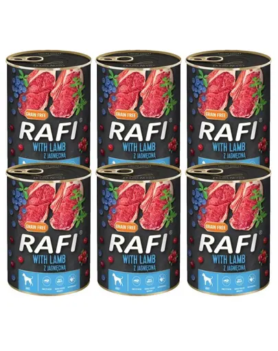 DOLINA NOTECI RAFI Hrana umeda pentru vaine, cu miel 6x800 g