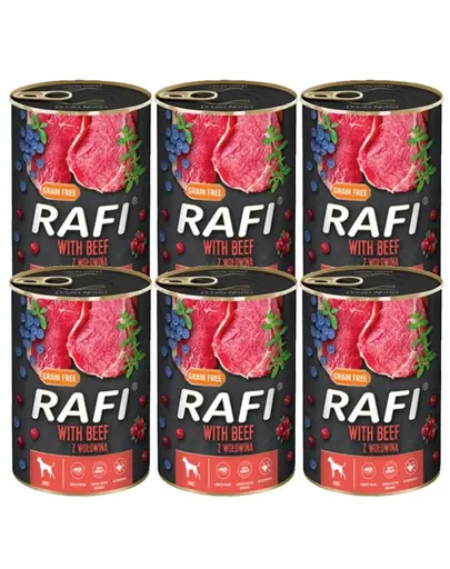 DOLINA NOTECI RAFI Beef conserva cu vita, hrana caini 6x400 g