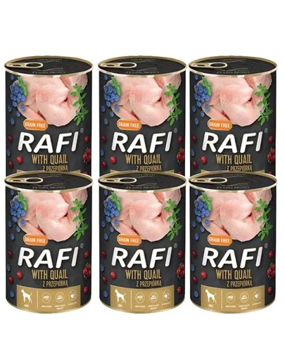 DOLINA NOTECI RAFI Quail hrana umeda caini, conserva cu prepelita 6x400 g