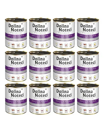 DOLINA NOTECI Premium bogat in iepure cu merisoare 12 x 800 g