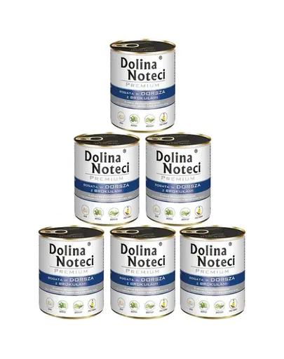 DOLINA NOTECI Premium Bogata in cod si broccoli 6x800g conserve hrana caini
