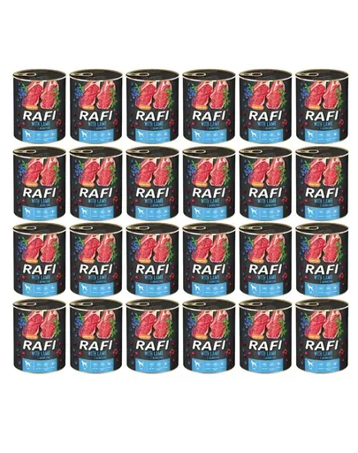 DOLINA NOTECI RAFI Hrana umeda pentru caini adulti, cu miel 24x400 g