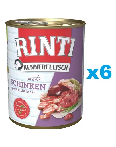 RINTI Kennerfleisch Ham cu sunca 6x800 g hrana umeda caine