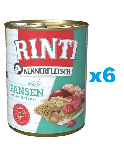 RINTI Kennerfleisch Rumen conserva hrana caine adult 6x800 g cu rumen
