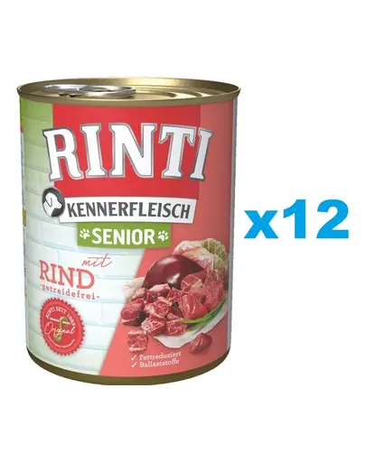RINTI Kennerfleish Senior Beef 12x800 g hrana caine senior, cu vita