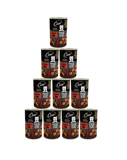 CESAR conserve 12x400g hrana caini cu vita, morcovi si fasole