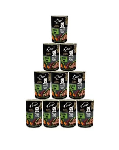 CESAR Hrana umeda pentru caini adulti, cu pui, igname si afine 12x400g