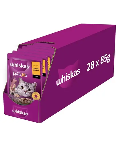 WHISKAS Adult plicuri in sos 28x85g cu miel si curcan pentru pisici adulte