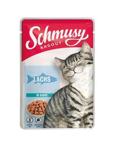 SCHMUSY RAGOUT cu somon in sos, hrana pisica 100 g