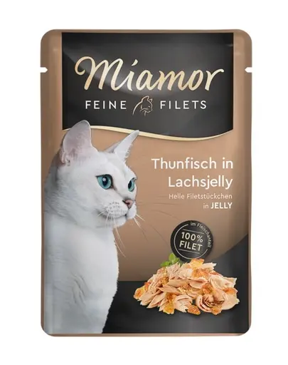 MIAMOR Feline Filets hrana cu ton si somon in aspic 12x100 g
