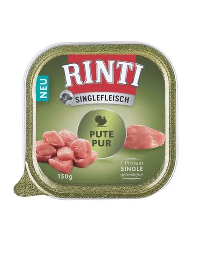 RINTI Singlefleisch Turkey Hrana umeda pentru caini, cu curcan 150g