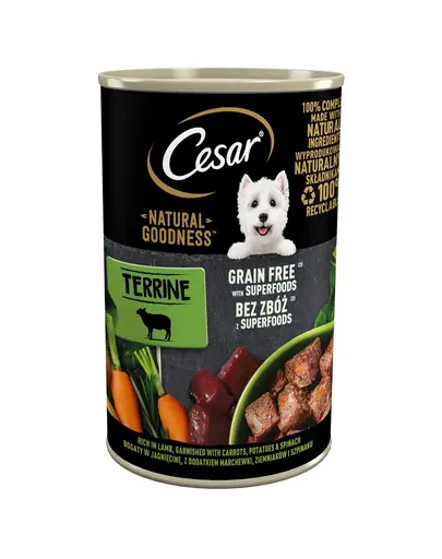 CESAR Hrana umeda pentru caini adulti, cu pui, igname si afine 400g