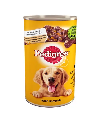 PEDIGREE Adult 1200g Conserva hrana umeda pentru caini adulti, cu pui si morcovi in aspic