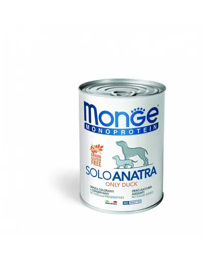 MONGE Monoprotein hrana umeda pentru caini, Rata, 400 g