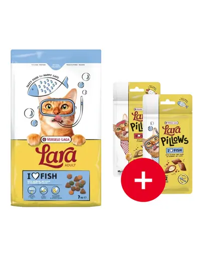 VERSELE-LAGA Lara Adult Salmon 7 kg cu somon hrana pisici + 2 recompense GRATIS