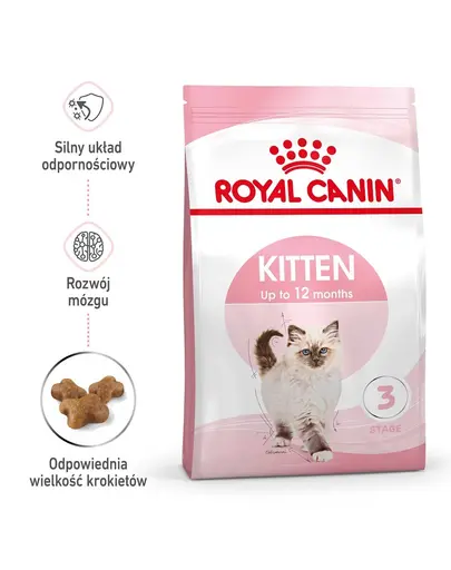 ROYAL CANIN Kitten 3 x 400 g hrana uscata pentru pisoi de la varsta de 4 la 12 luni