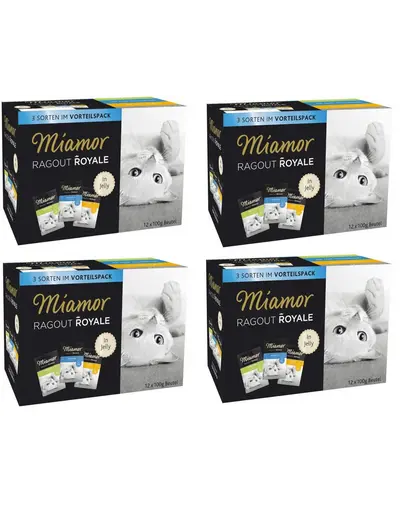 MIAMOR Ragout Royale Multibox pentru pisica 48x100 g arome de peste si carne in aspic