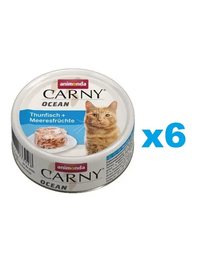 ANIMONDA Carny Ocean Conserve pisici, cu ton si fructe de mare 6 x 80g