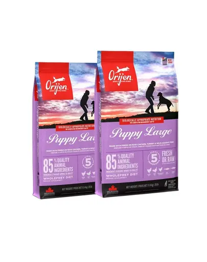 ORIJEN Puppy Large hrana uscata caini juniori de talie mare 22,8 kg (2 x 11,4 kg)