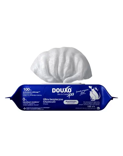 DOUXO Skin & Coat Spa Wipes 100 buc servetele caini si pisici