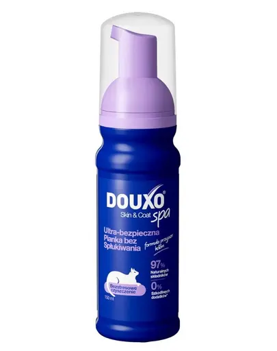 DOUXO Skin & Coat Spa Low-stress Cat Mousse 150ml spuma fara clatire pentru curatarea delicata a pisicilor