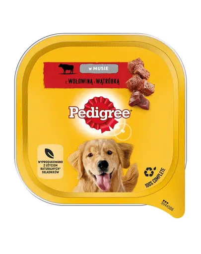 PEDIGREE Adult Hrana umeda pentru caini cu carne de vita si ficat in mousse 300 g