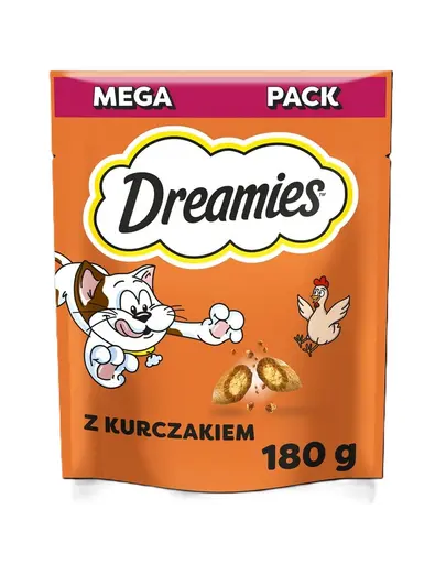 DREAMIES recompense cu pui pentru pisici 180 g